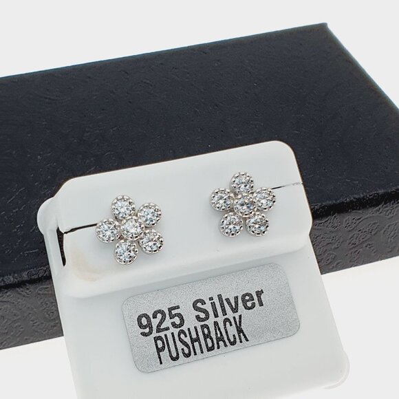 "925 sterling silver luxury CZ earrings for women/girls, Best for RJUS2232 - Picture 7 of 11